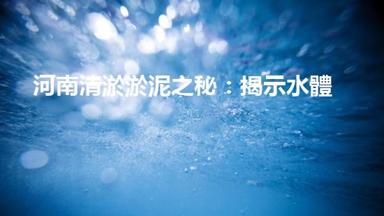 河南清淤淤泥之秘：揭示水體底層的隱藏真相！